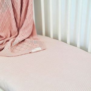 Baby hoeslakens, 90 x 55 cm, set van 2, 100% katoenen hoeslakens, rondbed of ledikant voor baby's of peuters. Ledikantlaken, OekoTex gecertificeerd, stretch (roze)