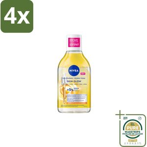 NIVEA - Micellair Water - Serum Verrijkt Stralend - Verwijdert Waterbestendige Make-up - 400 ml - Voordeelverpakking - 4 stuks - Gevoelige huid - Doffe huid