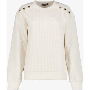 TwoDay dames sweater met sierknopen beige - Maat S