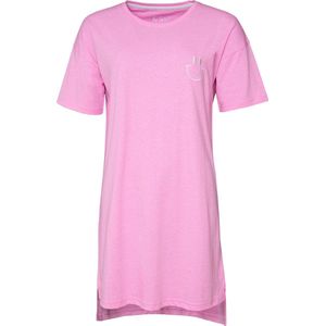 By Louise Dames Nachthemd Korte Mouw Roze - Maat L | Big shirt | Slaaphemd