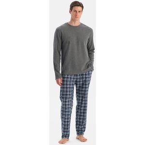 Dagi Pyjamaset met Lange Mouwen, Ronde Hals en Broek met Normale Taille