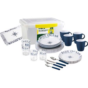 Brunner All Inclusive Dishes Set 36+1 Stuks - Hoogwaardig melamine - Ideaal op de camping