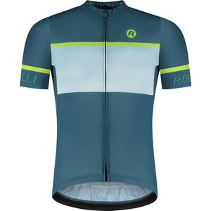 Rogelli Hero II Fietsshirt - Korte Mouwen - Heren - Zwart, Blauw, Lime - Maat S