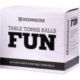 Tafeltennisballen Wit Heemskerk Fun - Per 100 Stuks
