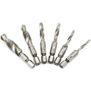Vixson - Borenset met 6 Tapboren - Boorset - Inclusief M3 / M4 / M5 / M6 / M8 / M10 Boren - SHARPIS