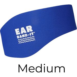 Ear Band-It - Zwemhoofdband - Neopreen stof - Voor bij het zwemmen - Droge oren tijdens het zwemmen - Ear band it – Combineren met Putty Buddies – Geen water in de oren - Maat M - In kleur Blauw/Zwart