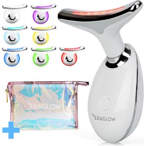 Eraglow® Huidverjongingsapparaat - Facelift Apparaat met Luxe Reisetui - 7 Kleuren LED Gezichtsmasker - Anti Aging Huidverjonging - Gezichtsreiniger Face Mask - Huidverzorging Massage Masker - Gezichtsmassageapparaat tegen Rimpels / Acne / Lijnen