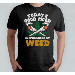 Today's good mood Sponsored by wep - T Shirt - Sweet - Green - Groen - Blunt - Happy - Relax - Good Vipes - High - 4:20 - 420 - Mary jane - Chill Out - Roll - Smoke