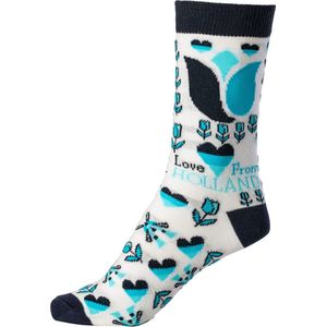 Sokken tulp delftsblauw love from holland