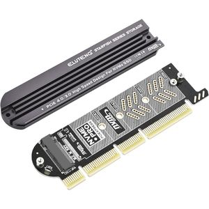 M.2 SSD NVMe naar PCIe 4.0 x4 Uitbreidingskaart met Aluminium Koelsysteem