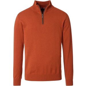 Casa Moda - Troyer Half-Zip - Oranje - Gebreide Trui