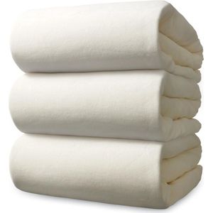 Ten Cate - Velours Hoeslaken - Naturel - 90x200 - Geschikt voor boxspring en matras - Hoekhoogte 25cm