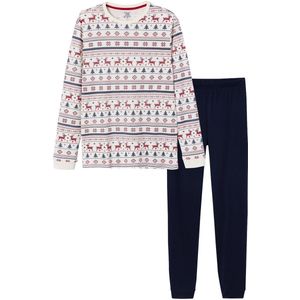 Pyjama - Nachtblauw - 2-delige Herenpyjama - Familie Kerstmis