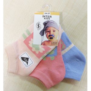 Baby sokjes meisjes fantasie - maat 19/20 - 12 paar - 90% KATOEN - Naadloos