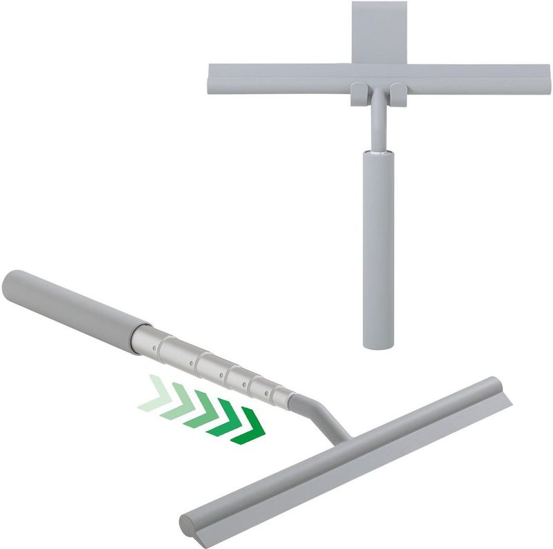 Sealskin Senso - Telescopische Douchewisser - Lichtgrijs - Inclusief Flexibele Glashaak