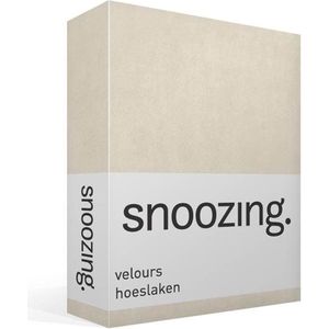 Snoozing velours hoeslaken - Eenpersoons - Ivoor