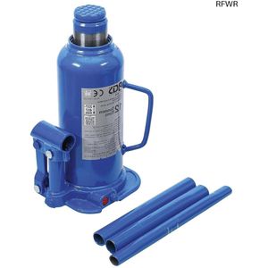 RFWR® Hydraulische potkrik 12 ton met veiligheidsventiel en telescopische zuigerstang