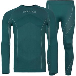 SNOCKS Thermo Ondergoed Heren met Duimgat - Thermoshirt & Thermobroek - Warm & Ademend - Comfortabele Pasvorm - 1 Set