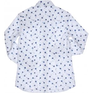 GYMP-Wit hemd--White/Blue-Maat 134