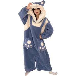Dames Eendelige Dierenpyjama - Halloween Kostuum - Flanel, Zacht en Warm - Ideaal voor Carnaval