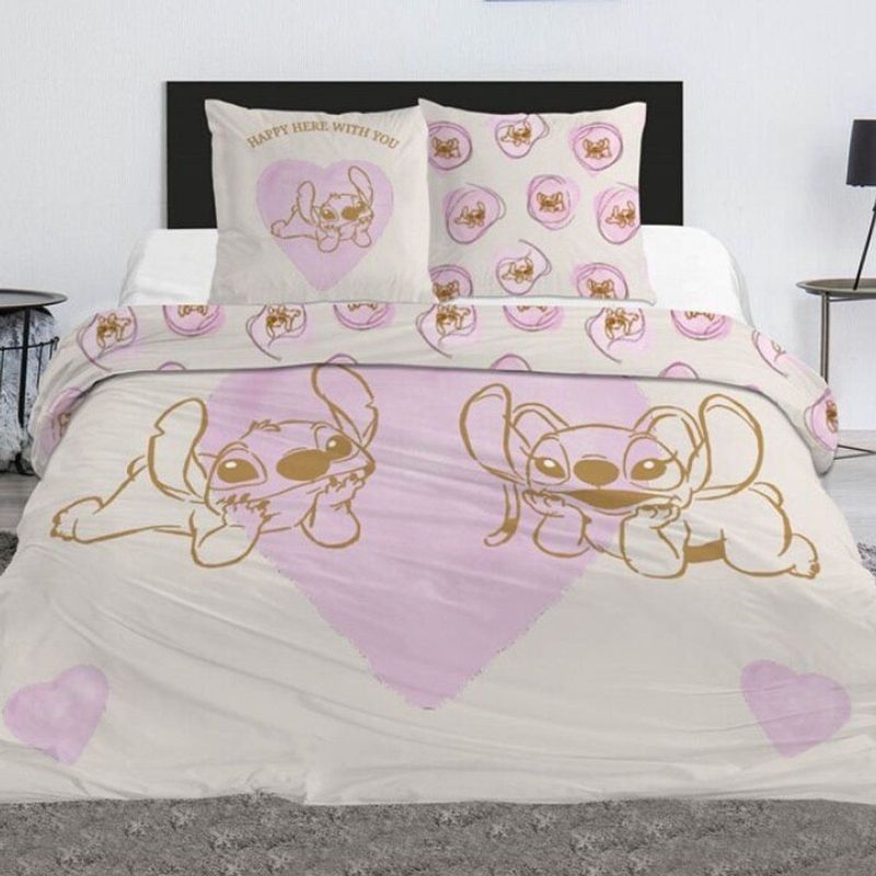 Disney - Lilo & Stitch - Dekbedovertrek - Multikleur - 240 x 220 cm + 2 Kussenslopen 65 x 65 cm