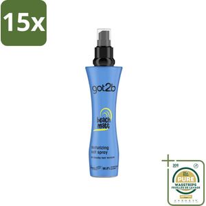 15 x Got2B - Salt Spray - Beach Babe - 200 ml - Grootverpakking - Beach Look - Zout Spray - Textuur Haar - Volume Haar - Strandlook