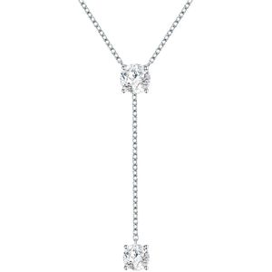 Y-ketting - Zilver - Messing - Met Swarovski Kristallen - 42 cm + 7 cm Verlenging