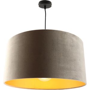 Olucia Urvin - Moderne Hanglamp - Stof - Goud;Grijs - Rond - 50 cm