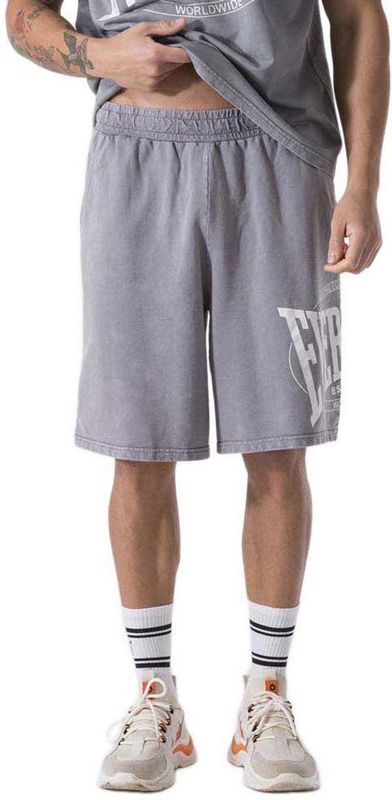 Everlast Washed Korte Broek Grijs S Man