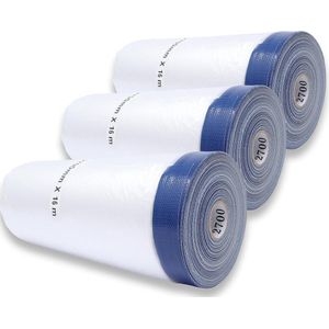 Afdekfolie voor schilder- en gipswerk - 3 Rollen - 2700 mm x 16 m