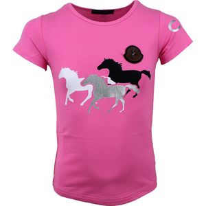 S&C Shirtje Paarden roze Kids & Kind Meisjes - Maat: 98/104