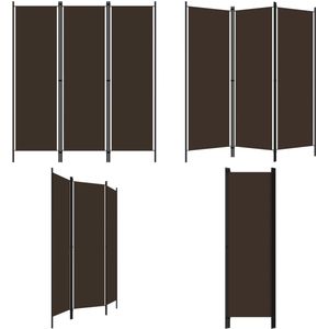 vidaXL Kamerscherm met 3 panelen 150x180 cm bruin - Scheidingswand - Scheidingswanden - Ruimteverdeler - Ruimteverdelers