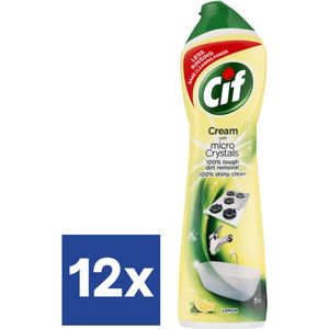 Cif Cream Citroen Schuurmiddel (Voordeelverpakking) - 12 x 500 ml