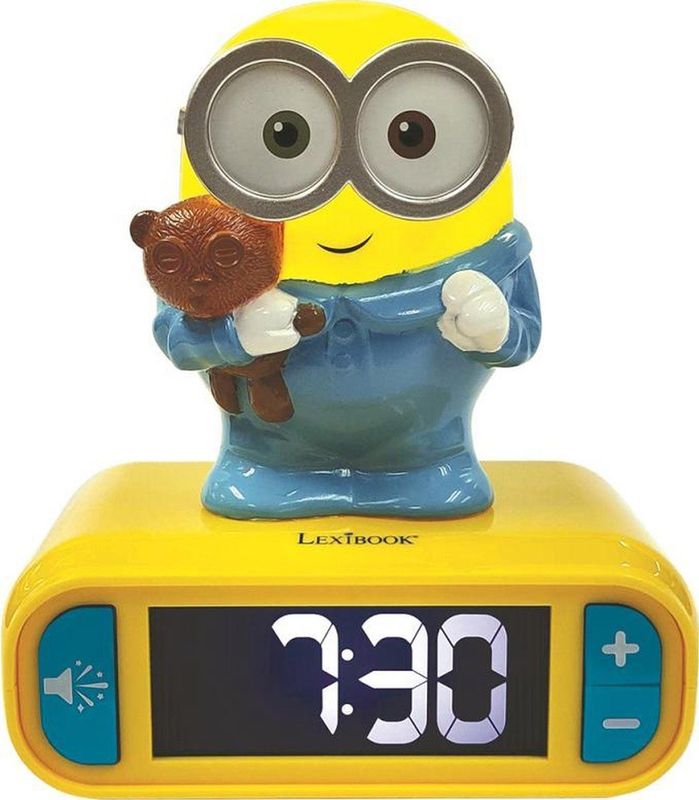 3D Kinderwekker - Minions - LCD-Scherm - Geluidseffecten - Snooze-Functie