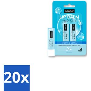 20 x Sence Lippenbalsem Normaal Hydro Shock 2 stuks per verpakking - Lippenbalsem - Dagelijkse Verzorging - Droge Lippen - Schrale Lippen - Barstjes
