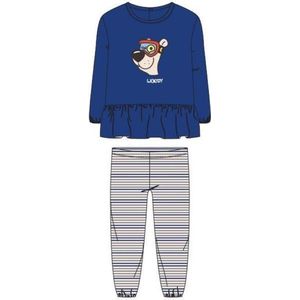 Woody pyjama baby meisjes - blauw - ijsbeer - 212-3-WPG-V/852 - maat 62