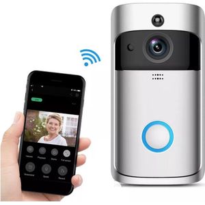 2023 Home video Smart WiFi video deurbel draadloze deurbel met camera intercom Wireless Ring Doorbell - kleur grijs