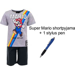 Super Mario Bros Short Pyjama - met Stylus Pen. Maat 110 cm / 5 jaar.