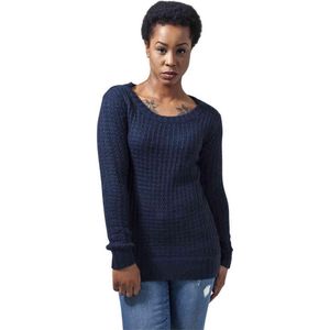 Urban Classics - Long Wideneck Sweater/trui - XL - Blauw