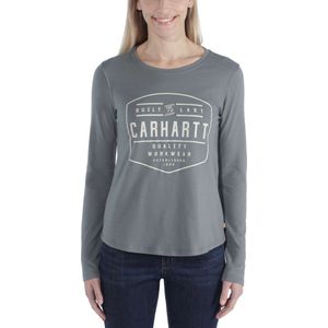 Carhartt Lockhart Graphic Balsam Green Long Sleeve Shirt Dames XS