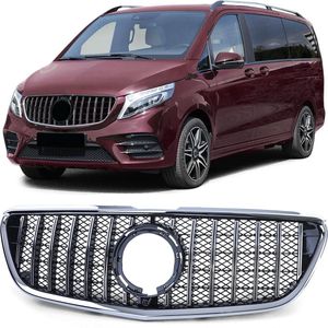 Mercedes V Klasse Vito W447 W448 Sport Grill Hoogglans Zwart / Chrome Amg GT Look Vanaf 2019