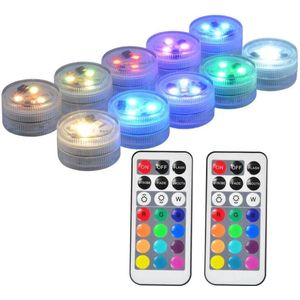 Waterdichte LED Waxinelichtjes - Decoratieve Pompoenverlichting - Set van 10 - Warm Wit Kaarslicht - Batterij-aangedreven - Maatnaam: 1,5 inch licht