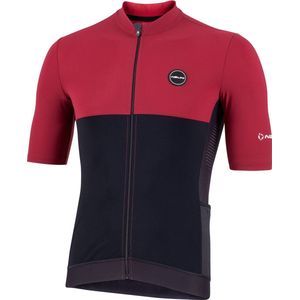 Nalini Heren Fietsshirt korte mouwen - wielrenshirt Zwart Rood - SUN COVER JERSEY Black/Red wine - M