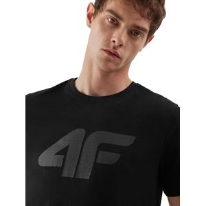 4F Heren T-shirt AW23TTSHM0877 Zwart maat M