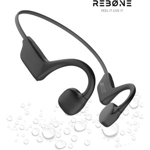 REBØNE Core Bone Conduction Headphone - Sport Oortjes Draadloos - Hardloop Hoofdtelefoon - Draadloze Bluetooth Koptelefoon - Sportoordopjes - Draadloos - Hardlopen - Open Ear - Wireless - IPX5 waterdicht / Zwart