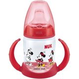 NUK First Choice MIKI MOUSE Fles om te leren drinken 150ml - 6-18maanden Rood