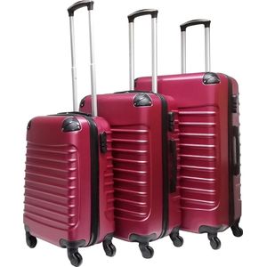 Trimix 3 delige ABS Kofferset - Bordeaux Rood