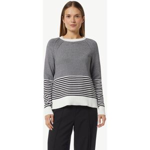 comma - Strickpullover - Gestreepte Trui - Katoen