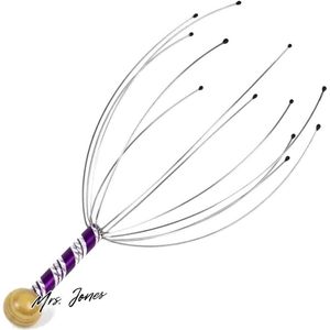 Mrs. Jones Hoofdmassage spin - ontspannende hoofdmassage voor gezonde hoofdhuid met noppen uitleggers (paars) .