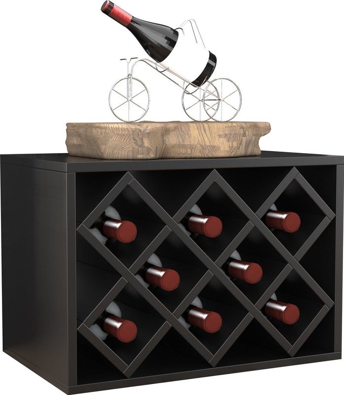 Wijnrek stapelbaar meerdere stuks naast of op elkaar - wijnkast 8 flessen - liggend of staand te gebruiken